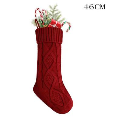 Weihnachtsstrumpf Süßigkeitentasche: Gestricktes Garn Wanddeko Ornament