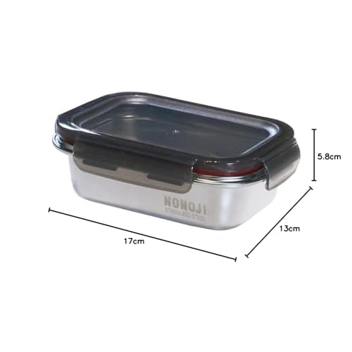 Nonoji Stainless Steel Storage Container, Microwave-Safe, Stainless Steel Magic Container, Small, 650ml, Oven-Safe, Freezer-Safe, and Dishwasher-Safe,