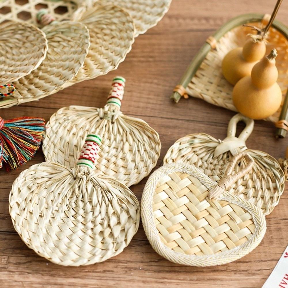 Mini Size DIY Fan Chinese Style Handmade Fan Handmade Woven Fan Summer Cooling