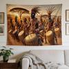 A Chic Wall Hanging Featuring African Tribal Drums, Ideal for Enhancing The Decor of Homes, Dormitories, And Bedrooms