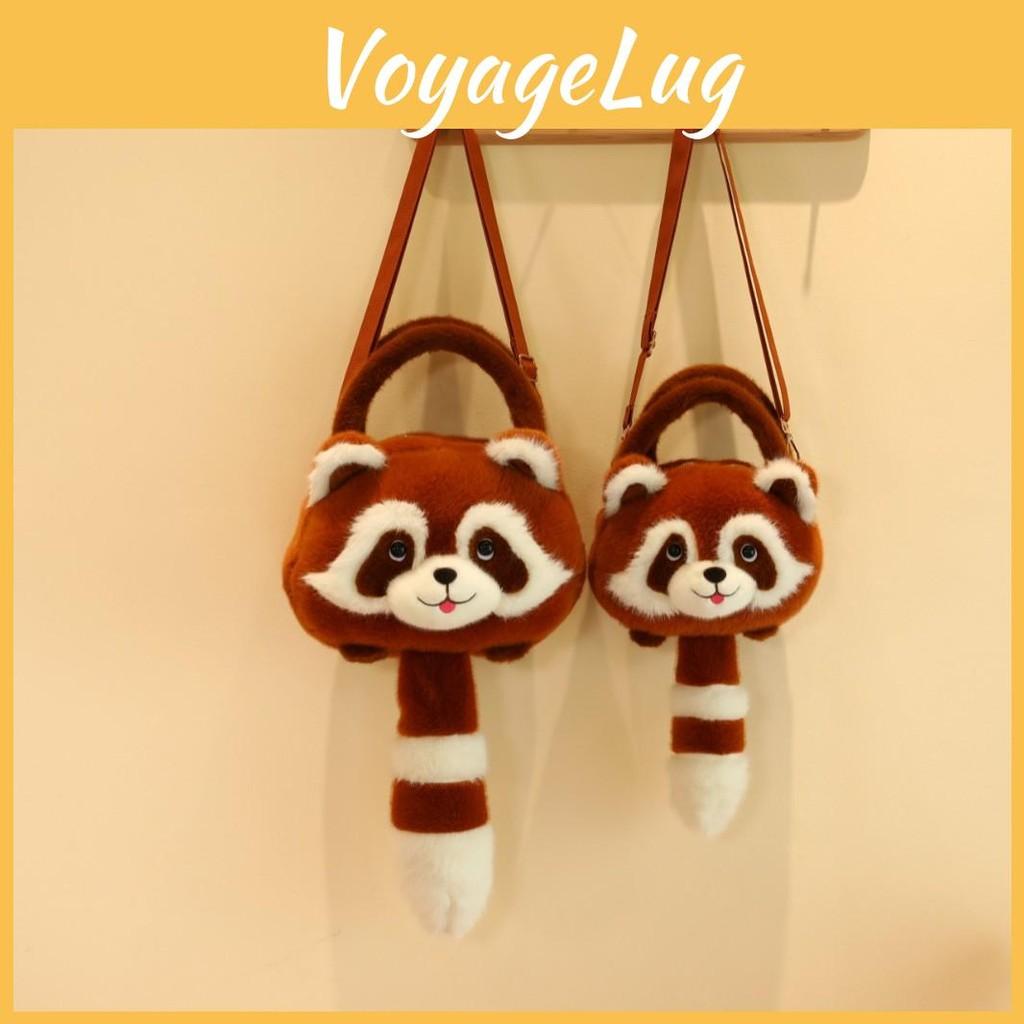 Raccoon Plush Animal Backpack Lightweight Single Shoulder Crossbody Bag Gift