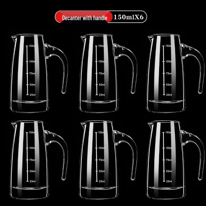 Kristall Baijiu Karaffe Set mit kleinen Luxus-Weingläsern