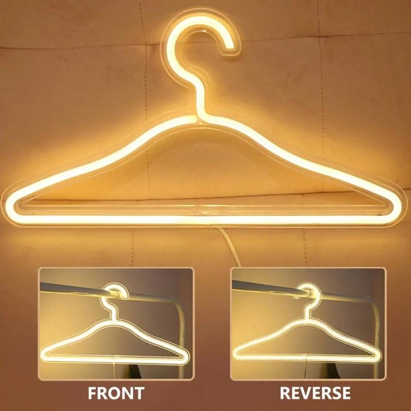 Modern Illuminated Garment Hanger Plastic Construction Clothes Organizer Laundry Hanger with Soft Lighting Effect