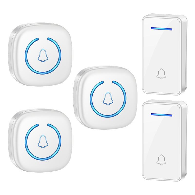 Self-Powered Long-Range Wireless Doorbell with Call Button for Home Use