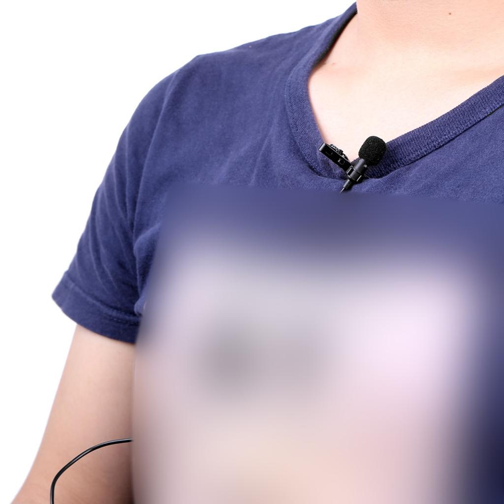 Super Lapel Lavalier Tie Clip Metal Mono Microphone 3.5mm with Collar Clip for Lound Speaker