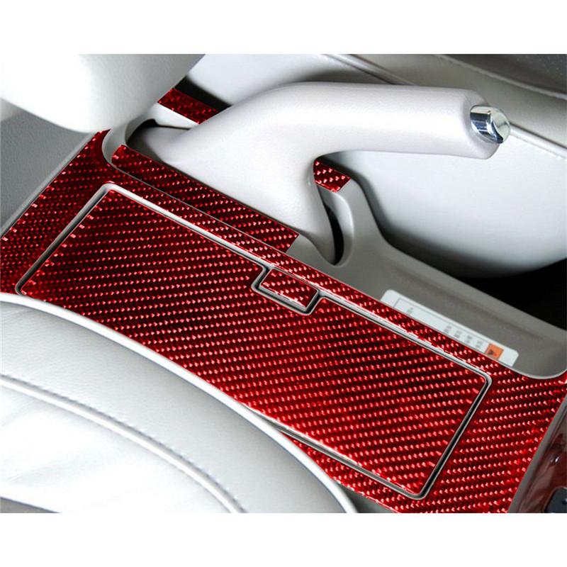 Black Carbon Fiber Car Storage Console Panel Trim Sticker For Suzuki Grand Vitara 2006-2013 With Manual Transmission