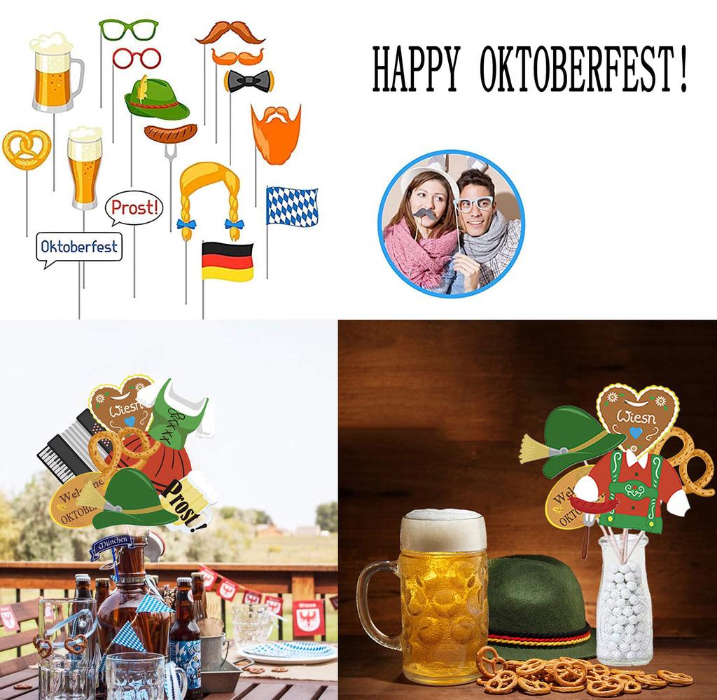 17-piece Set Of Oktoberfest Party Weird Photo Props Atmosphere Decoration