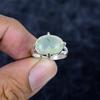 Prehnite Gemstone Handmade 925 Sterling Silver Jewelry Ring Size 6 MM-3431