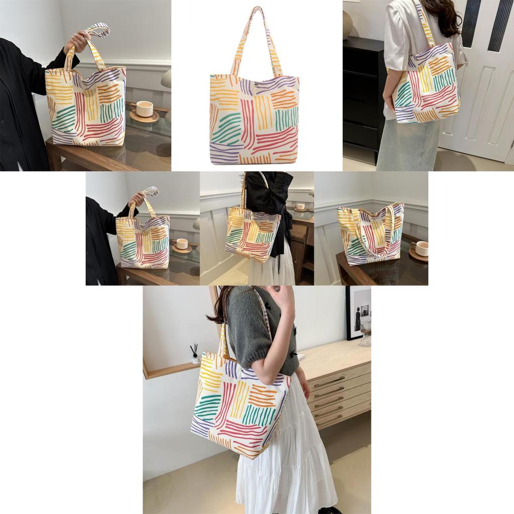 Unique Personalized Commuter Tote Bag For Women In Trendy Colorful Canvas Style