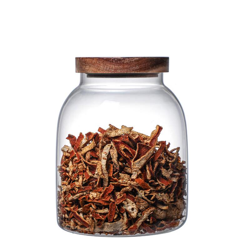 ZISIZ Großes Glasvorratsglas mit Bambusdeckel