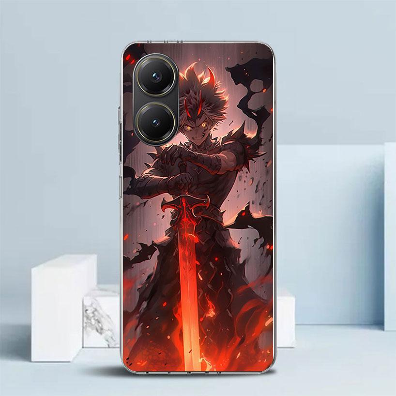 

Black C-Clovers Anime Phone Case For Xiaomi Poco F7 Ultra X5 X6 X7 Pro M7 Redmi 15C 15 13C 13 12C 12 10C 10 10A 9 9C 9A 9T Cover Redmi 13