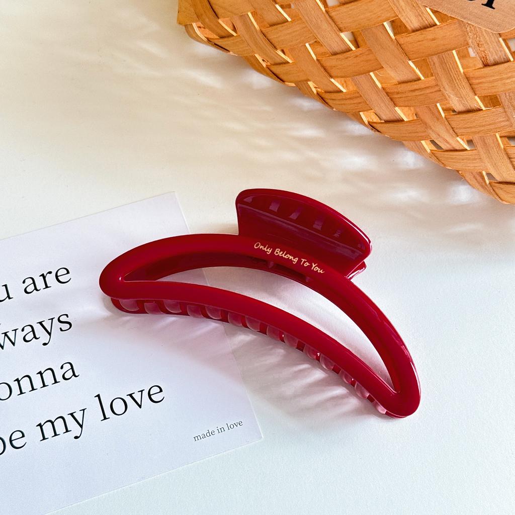 Fashionable Versatile Red Big Hair Claw Clip Ideal For Everyday And Events Special