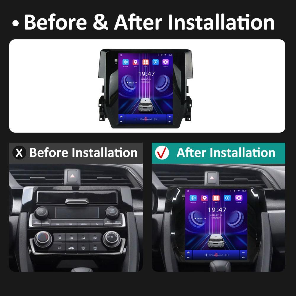 Android Intelligent System Bluetooth for Honda Civic 10 FC FK 2015 2016 2017 - 2020 IPS Touch Screen DSP Stereo Accessories WIFI