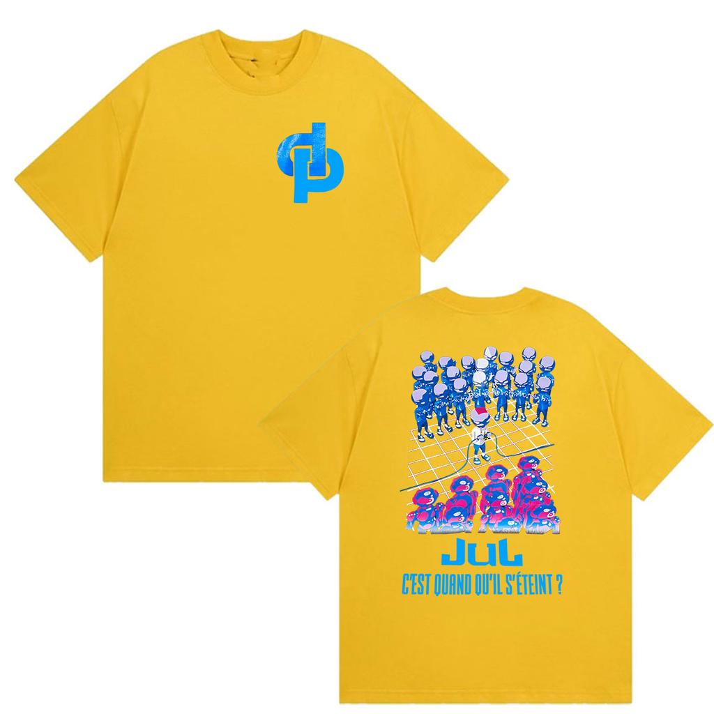 French Rap Jul Dp Cest Quand Quil Steint 2026 Merch Shirt Unisexs Hip Hop Vintage Cotton Y2K Short Sleeve Tshirt Streetwear