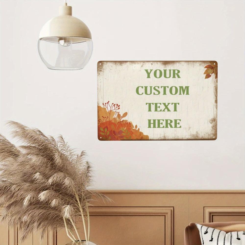 Customizable Metal Sign 12x8 Inch Personalized Photo Text Logo Outdoor Wall Decor For Home Business Office