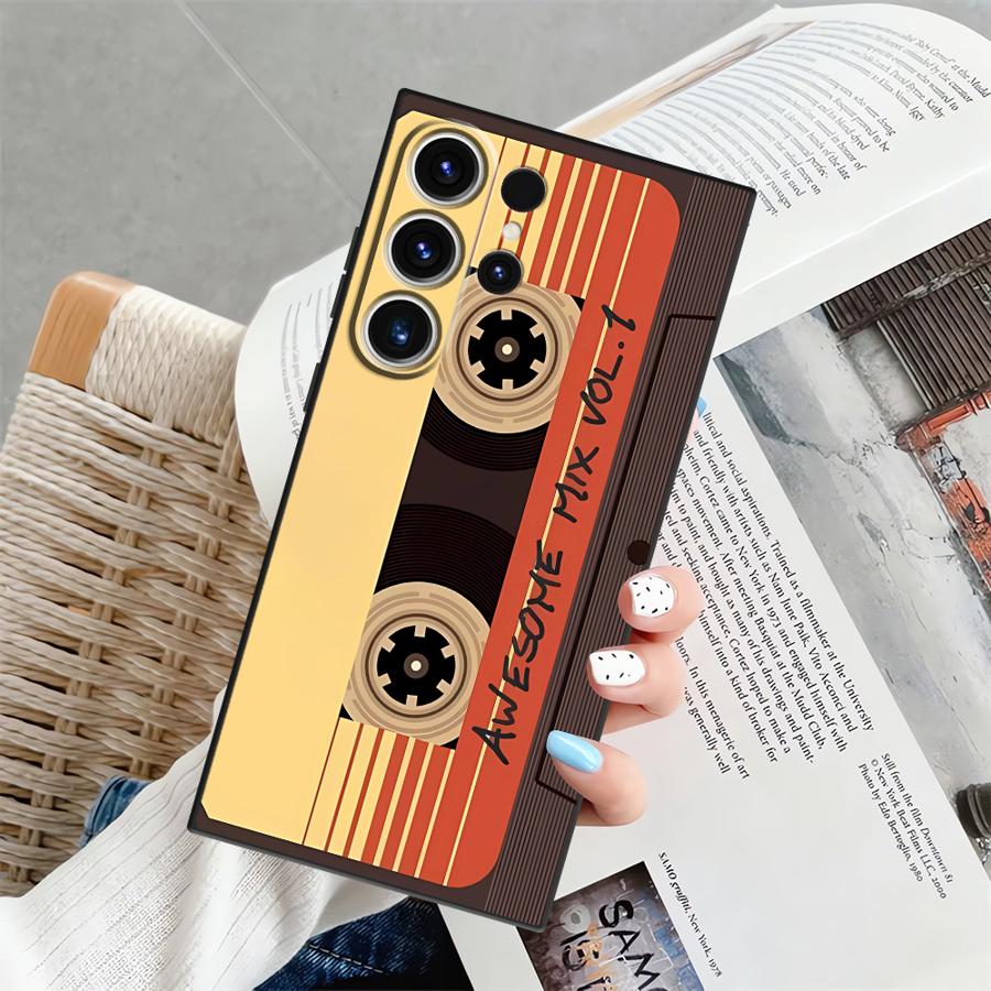 Lucky Tape Pattern Soft Back Phone Cover Case for Samsung Galaxy S24+ S23 FE S25+ S22 S24 Plus S21 S9 S20 S25 Ultra