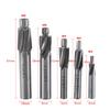 CNC Cutter Bit End Mill Cutter Countersink End Mill Cutter Slot Drill Bits Tool M3 M8 4 Flutes HSS-AL Countersink Drill Bit