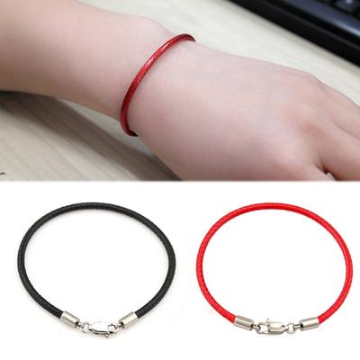 Women Simple Fashion Leather Bracelet Luck Hand Chain Girl Jewelry Gift