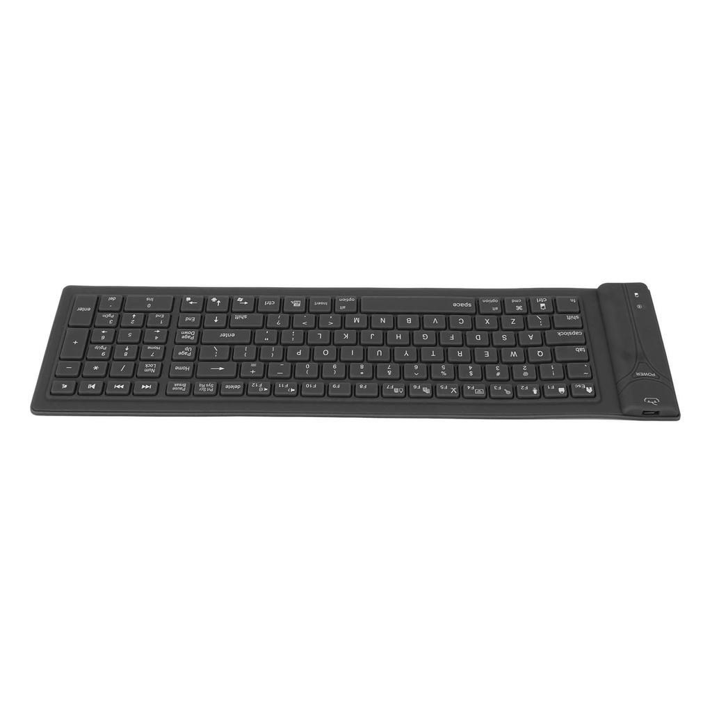 Foldable Silicone Keyboard 108 Keys Waterproof Full Sealing Design Mute Typing Foldable Keyboard