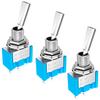 DaierTek Mini Toggle Switch SPST Miniature Small Flat Toggle Switch ON/Off 2 Position 2 Pin 6A 125VAC 3A 250VAC for Car Truck Household Appliance