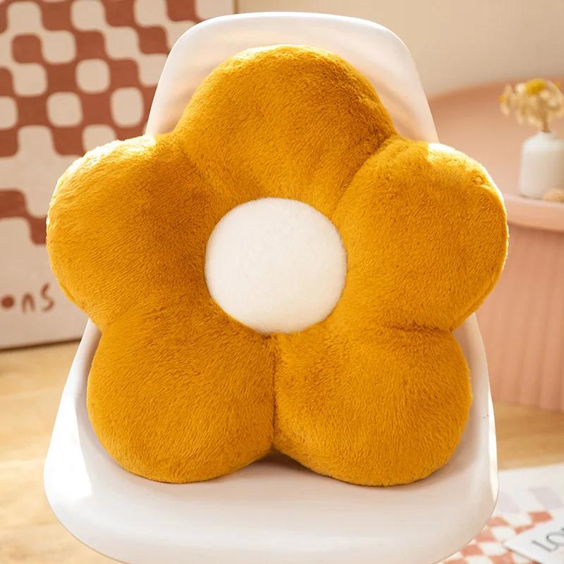 Cushion Flower Circular Shape Cloth with Soft Nap Office Classroom Chair Cushion Couch Pillow Bedroom Floor Winter Thick
