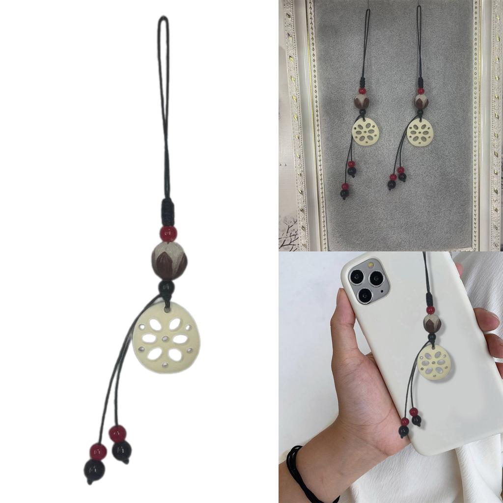 Retro Chinese Hanfu Pendant Lotus Hanfu Pressing Lapel Ornament Decorative Charm for Car Keychains Hanfu Dress Decor