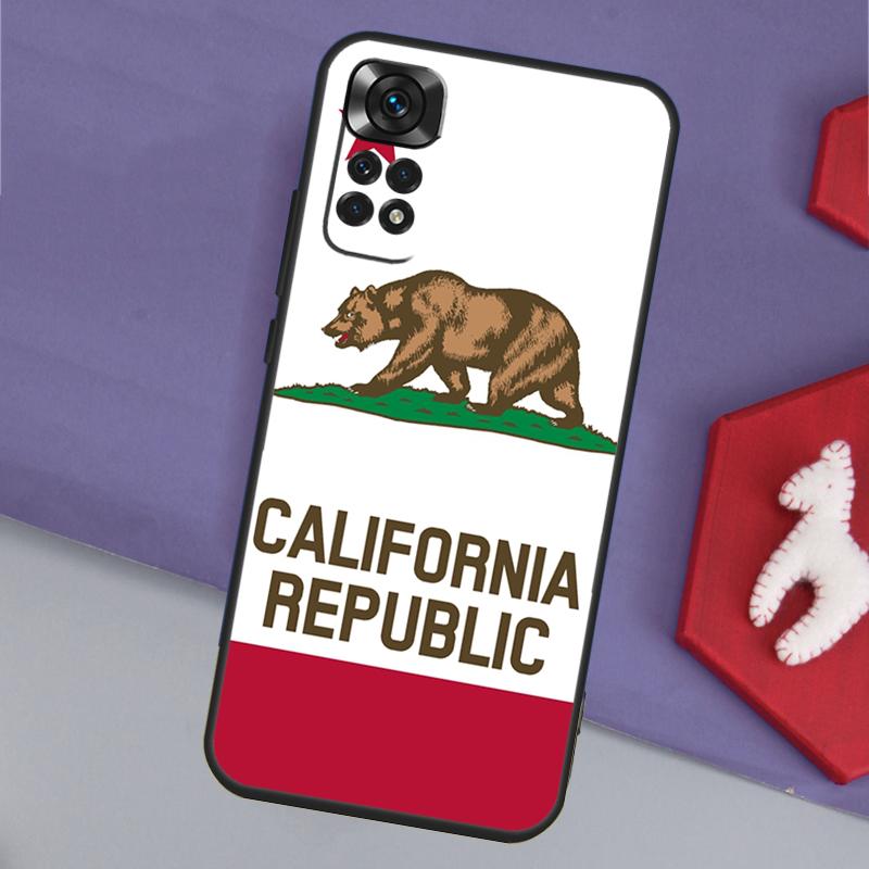 California Flag Funda For Xiaomi Redmi Note 14 13 12 11 Pro 9 10 9S 10S 11S 12S Redmi 14C 10C 12C 13C Case