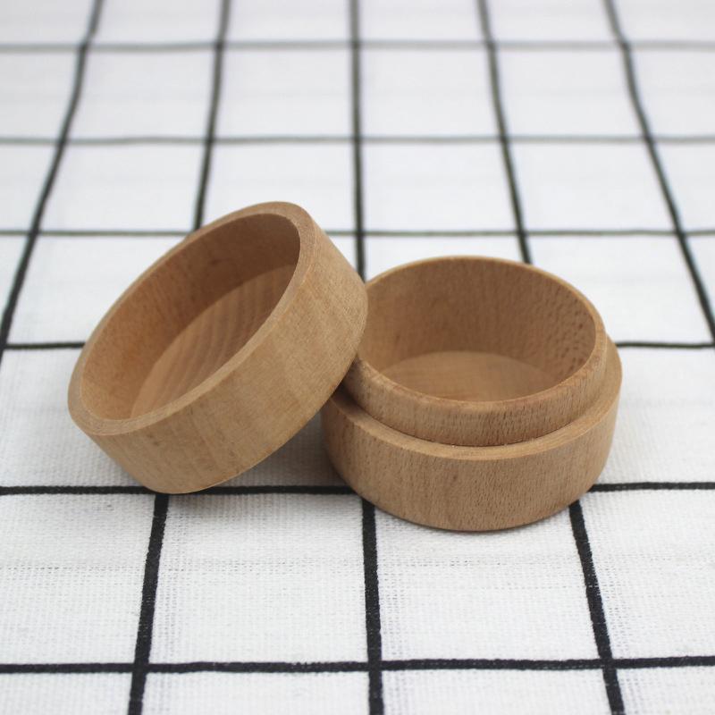 1Pcs Small Round Wooden Storage Box Handmade Jewelry Organizer Soap Crafts Case Vintage Decorative Craft Jewelry Box