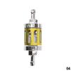 Universal 8mm Motorcycle Gas Fuel CNC Alloy Glass Motorcycle Gasoline Oil Filter Aluminum Motor Accessories