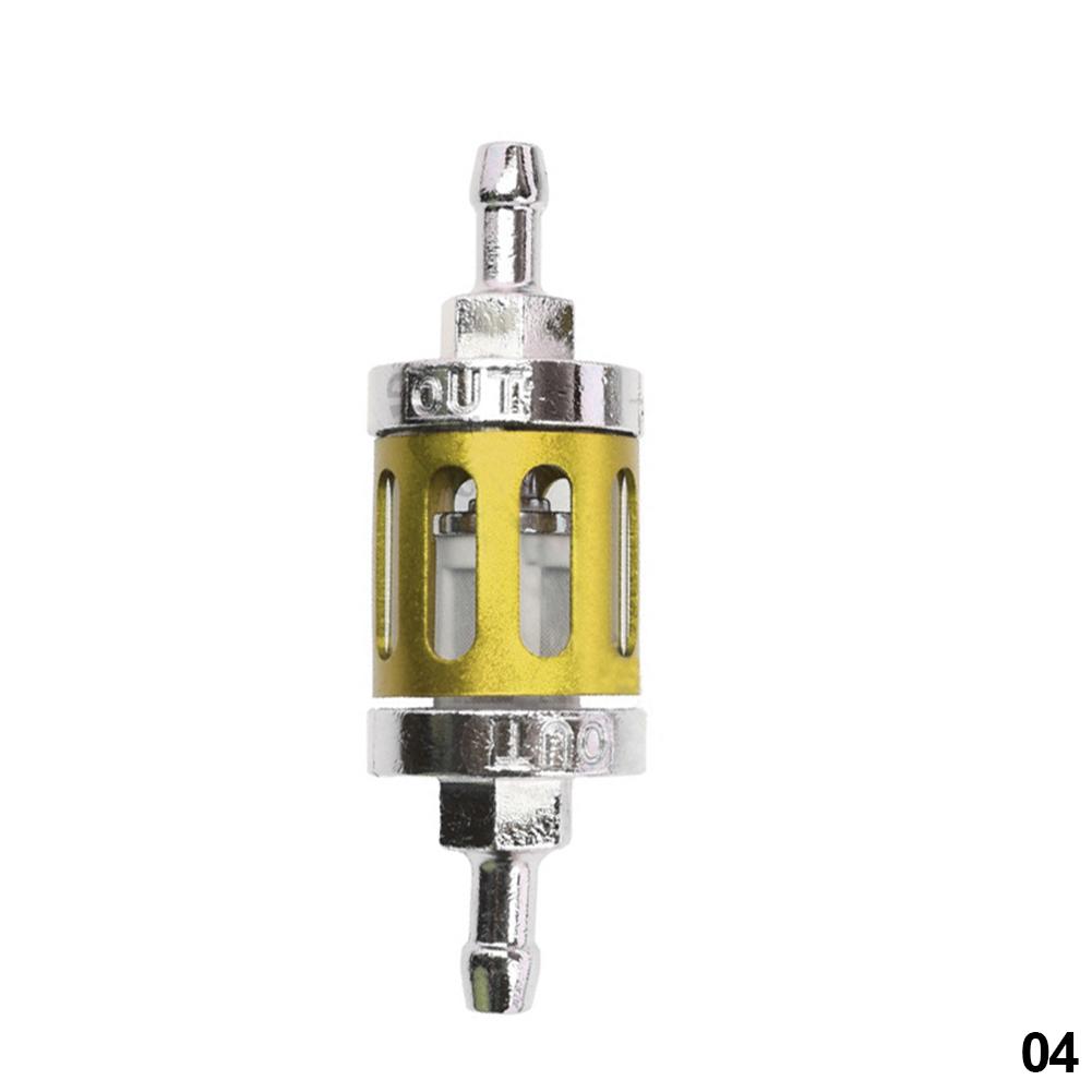 Universal 8mm Motorcycle Gas Fuel CNC Alloy Glass Motorcycle Gasoline Oil Filter Aluminum Motor Accessories