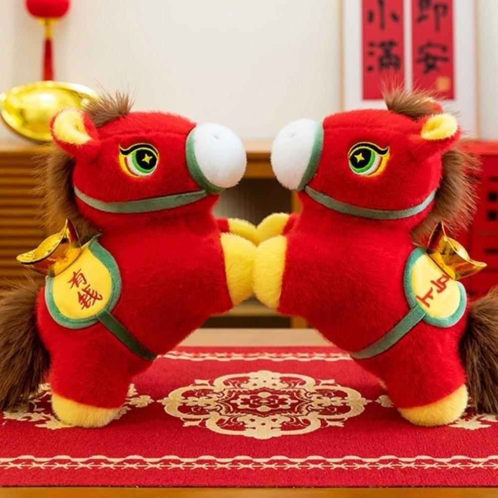 Good Luck Horse Plush Doll Cute Zodiac Pony Figurine Plush Toys Stuffed Horse Toy  Year of Horse