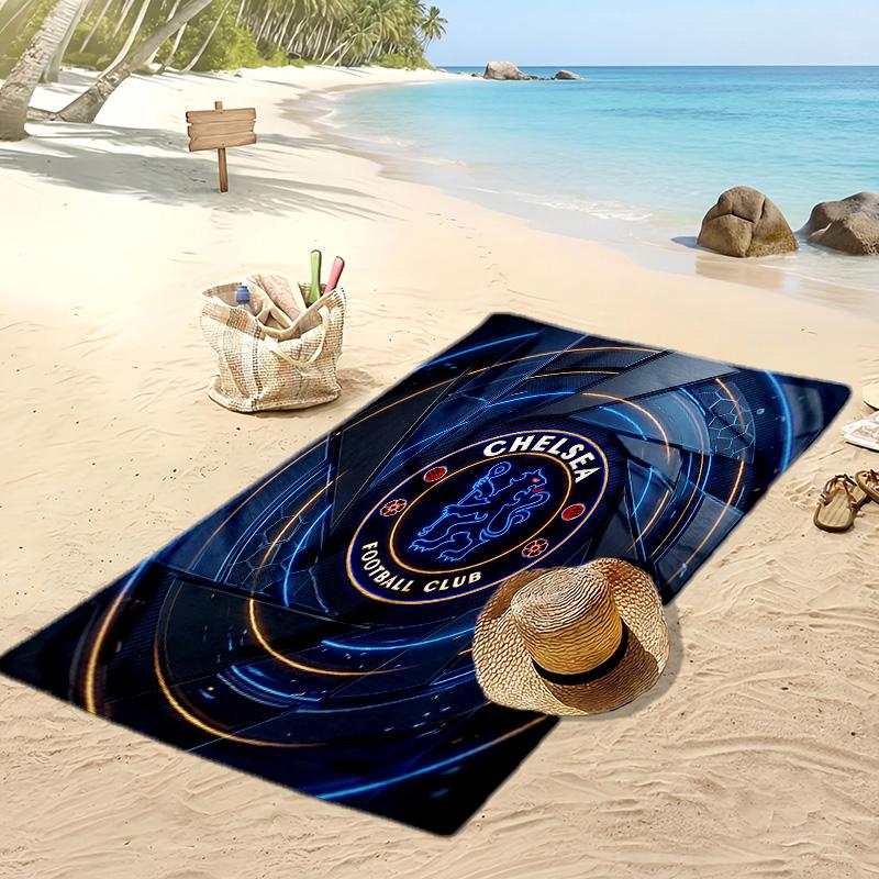 Chelsea FC Printed Beach Towel Quick Dry Soft TowelPortable Large Rectangular Beach Blanket for Travel Swimming Pool