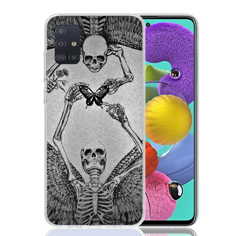 Anatomy Skeleton Heart Lovey Kiss Phone Case For Samsung Galaxy A52 A32 A22 A12 A02S A50S A30S A51 A31 AA71 Note 20 Ultra 10 S10
