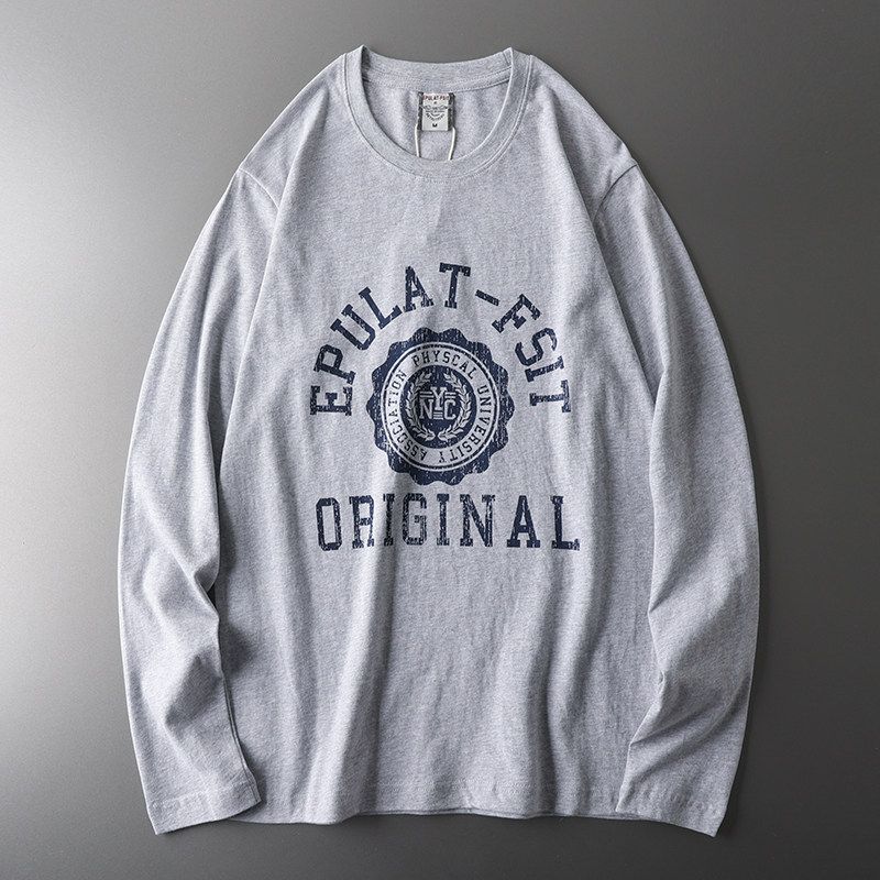 Retro Long-Sleeved 100% Cotton Coat Export T-shirts