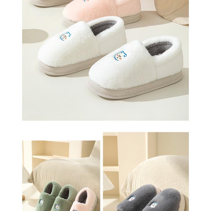 Couple's Cotton Shoes Winter New Style Outerwear Bag with Fleece Added Warm Indoor Home Slippers