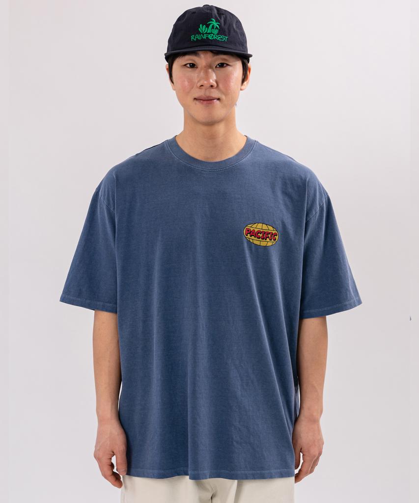 BIGWAVE COLLECTIVE Enjoy Ocean Life Pigment Short Sleeve T-Shirt (Navy)