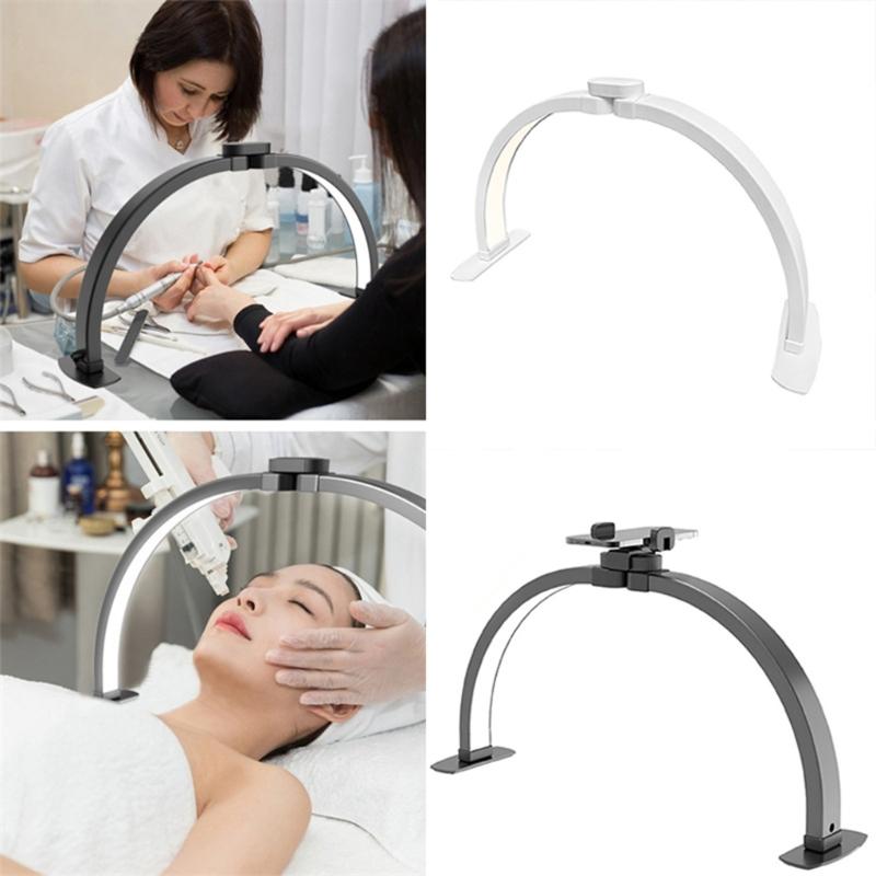 Half Moon Light Nail Lamp for Desk,Lashes Light Led Nails Tech Lamp,Desk Lamp for Lashes Eyelashes Extension,Eyebrows