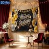 Party Backdrop Birthday Balloon Silver Photo Booth Background Front Door Decor
