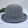 Korean Version of Curled Dome Top Hat, Women's Winter Fashion Straw Hat, Knitted Basin Hat, Japanese Casual Versatile Bucket Hat