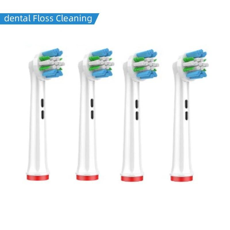 4PCS Dupont Bristle Electric Toothbrush Heads Whiten Teeth/Daily Clean/Precison Cleaning/Soft Care Teeth For Oral B