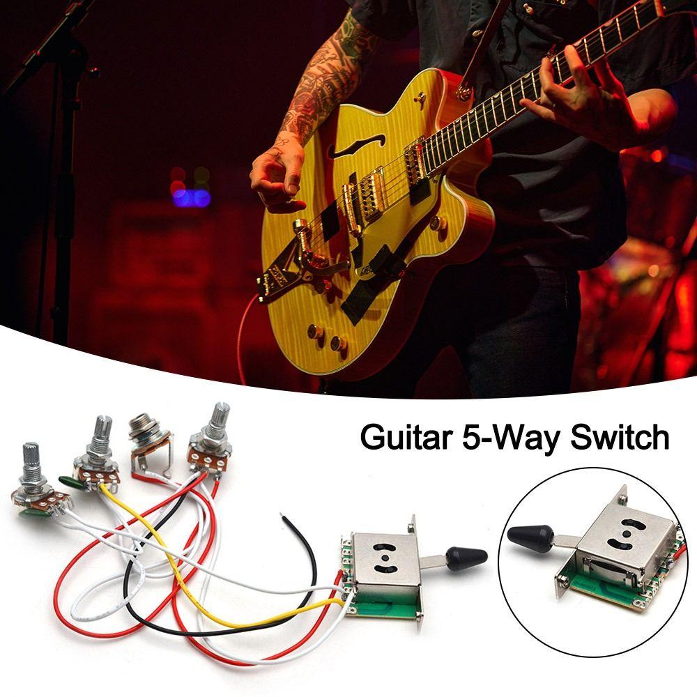 Volume Tone Control Wiring Harness Guitar 5-Way Switch DIY Musical Instruments Accessories Guitar Wiring Harness Pickup