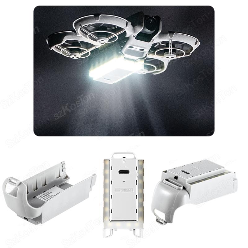 Para trem de pouso de drone DJI NEO Luz noturna Tripé luminoso Design de encaixe Bateria embutida Lâmpada recarregável para Dji Neo