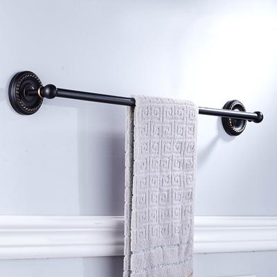 Portasciugamani singolo da parete in ottone nero, portaoggetti, portasciugamani da bagno, barra portasciugamani, accessori per il bagno