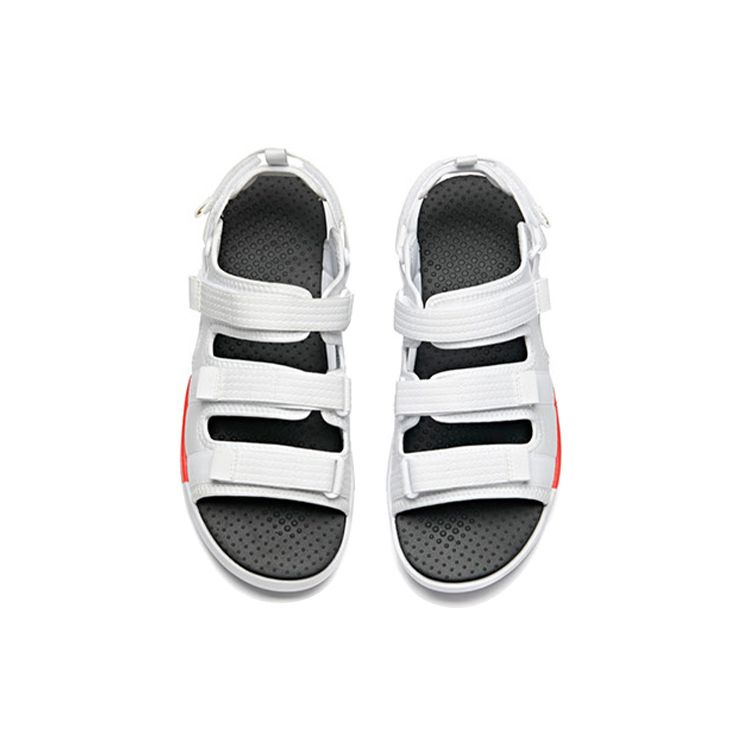 Anta Comfortable Versatile Lightweight Beach Sandals Men Footwear White Red 91926971-3