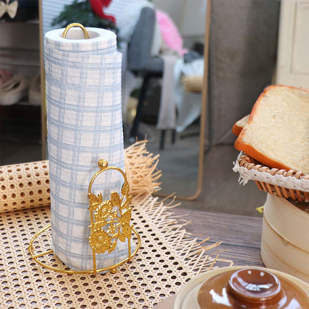 Iron Roll Paper Towel Holder Free Standing Vertical Napkins Rack Tree Paper Towel Holder For Home