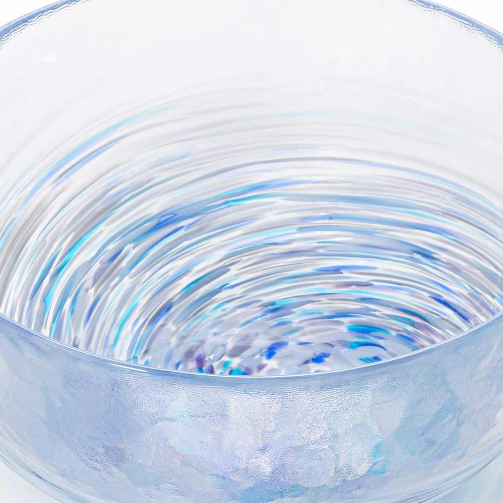 Aderia Glass Six Snow Gift Made In Glass Nature Traditional Handcrafted In a Japanese Nordic Style (ADERIA) [Tsugaru Bowl, Colors, Design, Boxed,