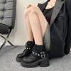 Fashion Versatile Women's 2025 Autumn New Platform Heightening Booties