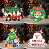 Christmas Decoration Door Hanging Doorplate Wall Holiday Party Supplies New Year Props Display Window Ornaments Colored Cardboar