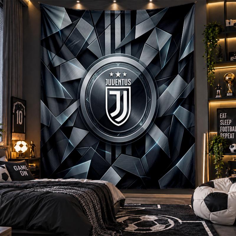 Wall Hanging Tapestry Juventus FC Print Cloth for Living Room Bedroom Home Decor