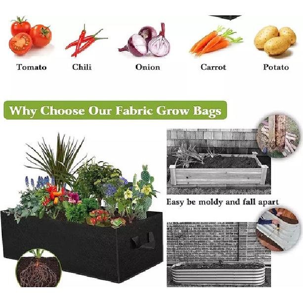

5PCS Planting Grow Bags Fabric Container Vegetable Flower Planter Pot Container